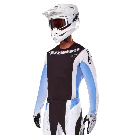 Мотокрос джърси Alpinestars TECHSTAR MELT BLACK/BLUE - производителност и издръжливост
