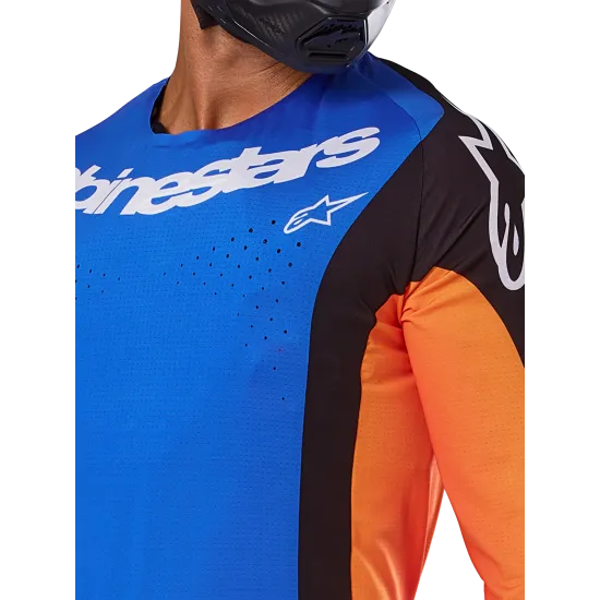 Мотокрос джърси Alpinestars TECHSTAR MELT ORANGE/BLUE - производителност и издръжливост