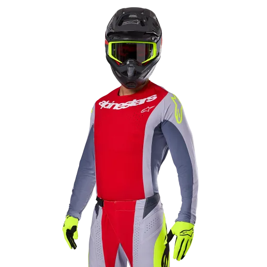 Мотокрос джърси Alpinestars TECHSTAR MELT RED/GRAY - производителност и издръжливост