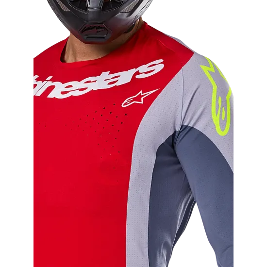 Мотокрос джърси Alpinestars TECHSTAR MELT RED/GRAY - производителност и издръжливост
