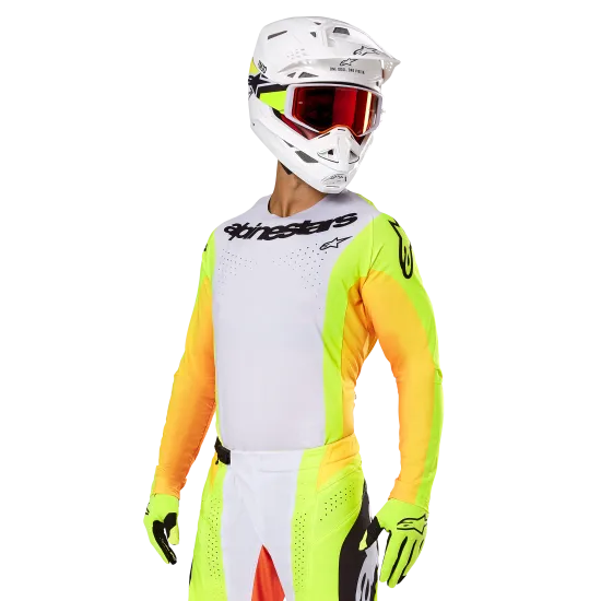 Мотокрос джърси Alpinestars TECHSTAR MELT ORANGE/BLUE - производителност и издръжливост