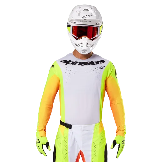 Мотокрос джърси Alpinestars TECHSTAR MELT ORANGE/BLUE - производителност и издръжливост