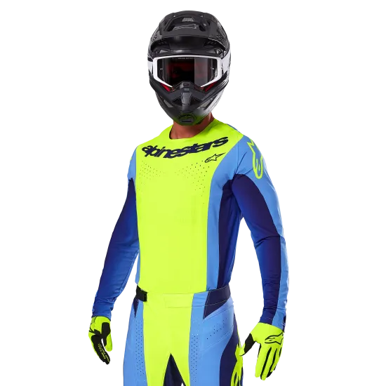 Мотокрос джърси Alpinestars TECHSTAR MELT YELLOW/BLUE - производителност и издръжливост