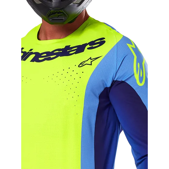 Мотокрос джърси Alpinestars TECHSTAR MELT YELLOW/BLUE - производителност и издръжливост