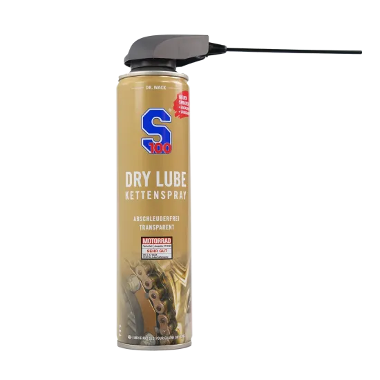 S100 Dry Lube 400 мл прозрачна суха смазка с PTFE за мото верига