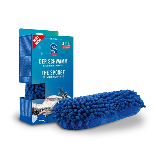 S100 THE SPONGE двустранна микрофибърна гъба за ръчно измиване на мотоциклет