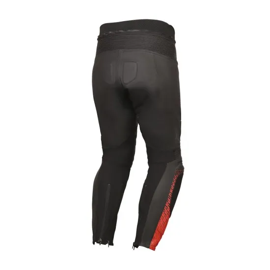 Кожени мото панталони Modeka Yron Black/Red - Спортен стил и защита