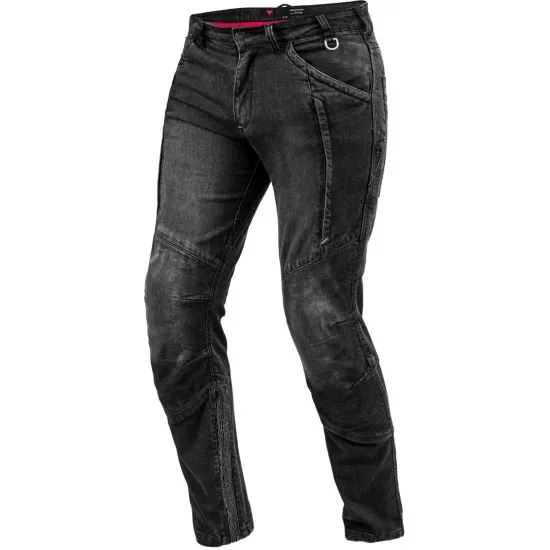 SHIMA GHOST Black – мото дънки с SAS-TEC протектори и Kevlar подсилване
