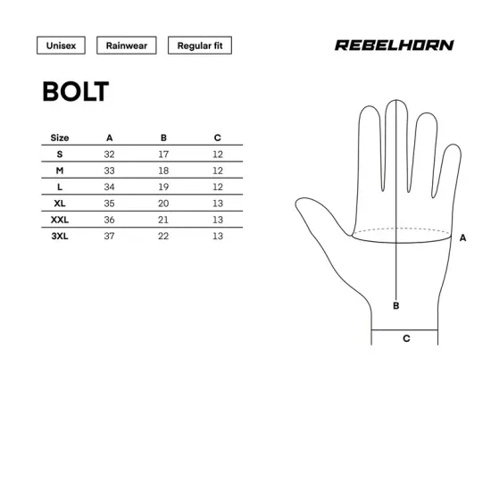 Дъждовни мото ръкавици REBELHORN Bolt RG водоустойчиви с неплъзгащ захват