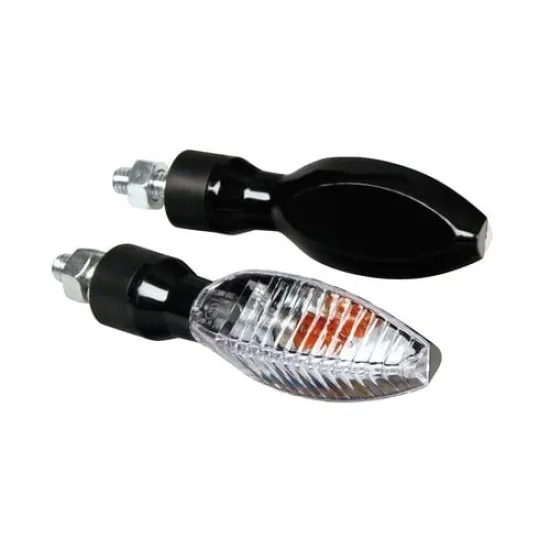 Мото мигачи KINESIS BLACK 90079 E – жълта светлина, 12V, E-mark