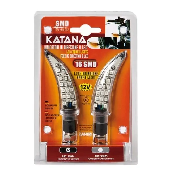 LED мигачи KATANA BLACK – 90074 - Мото светлини от марка Lampa
