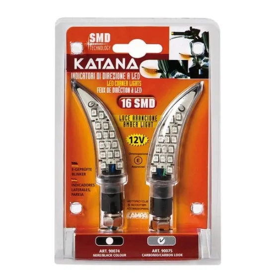 LED мигачи KATANA CARBON – 90075 - Мото светлини от марка Lampa