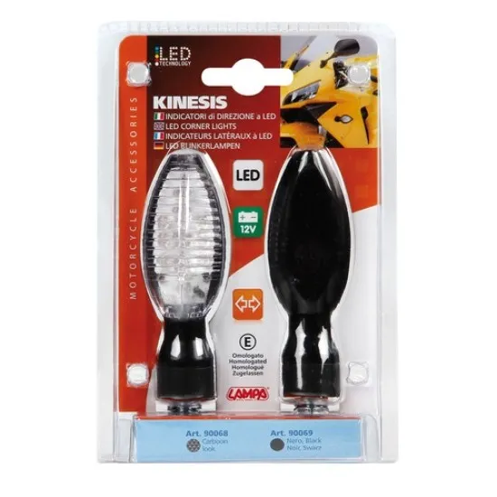 LED мигачи KINESIS BLACK – 90069 - Мото светлини от марка Lampa