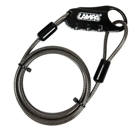 Заключващ кабел за каска 90596 - Заключващи механизми от марка Lampa