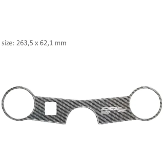 Карбонов протектор за трипътник с плетен мотив, показващ точните контури и отвори за SUZUKI GSXR 600