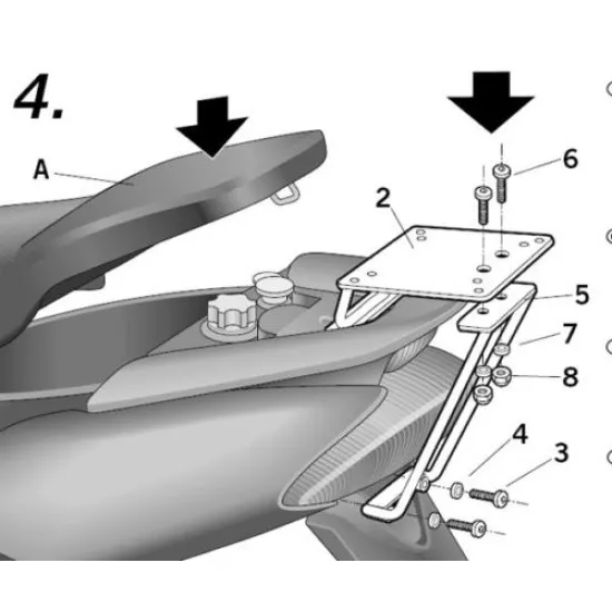 Монтажен комплект за куфари SHAD Y0JG52ST - Монтажни комплекти за куфари от марка SHAD