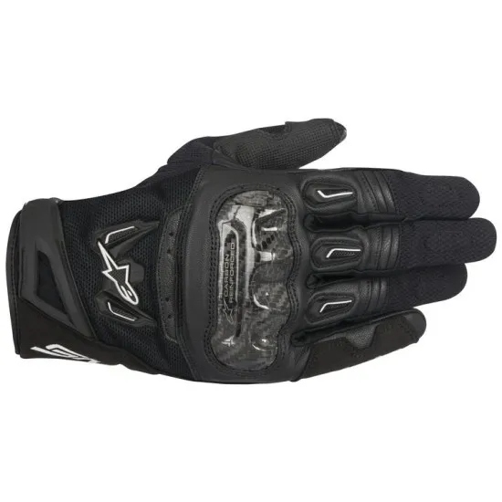 Ръкавици ALPINESTARS SMX-2 AIR CARBON V2 BLACK - Кожени ръкавици за мотор от марка Alpinestars