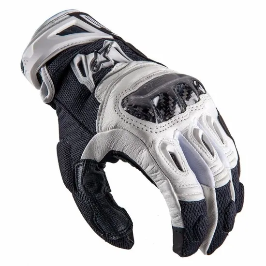Ръкавици ALPINESTARS SMX-2 AIR CARBON V2 BLACK/WHITE - Кожени ръкавици за мотор от марка Alpinestars