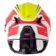 Каска NITRO NRS-01 CAMBER WHITE/YELLOW/RED с аеродинамична форма и вградени слънчеви очила