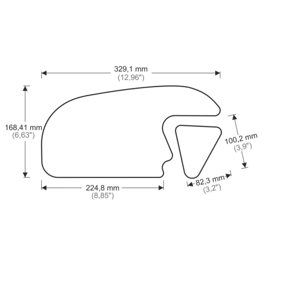 Сив каучуков протектор за резервоар с текстурирана повърхност, монтиран на Honda CBR 600 RR с черна и сребриста окраска