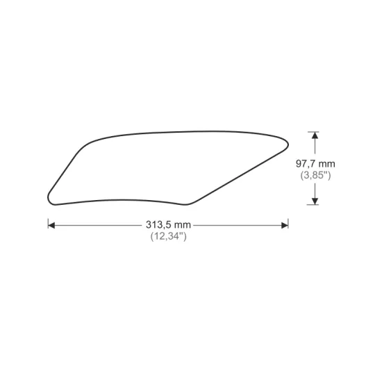Син Yamaha R6 мотоциклет с монтиран черен протектор за резервоар с решетъчна текстура и лого OneDesign