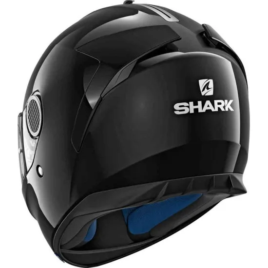 SHARK SPARTAN BLANK BLACK – мото каска с аеродинамичен дизайн и вградени слънчеви очила