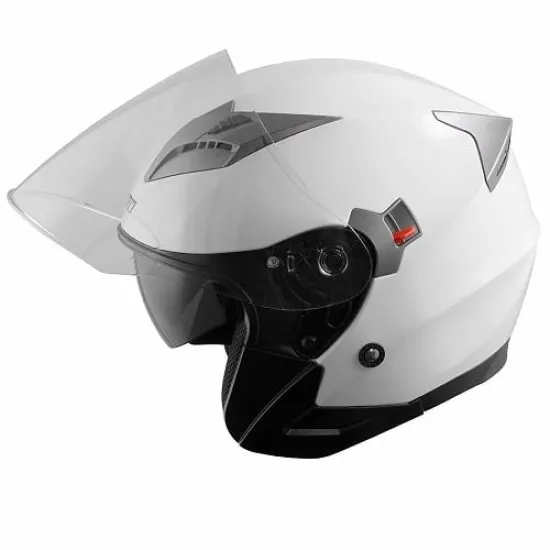 Каска за скутер A-PRO KINETIC WHITE с вградени слънчеви очила и удобен интериор
