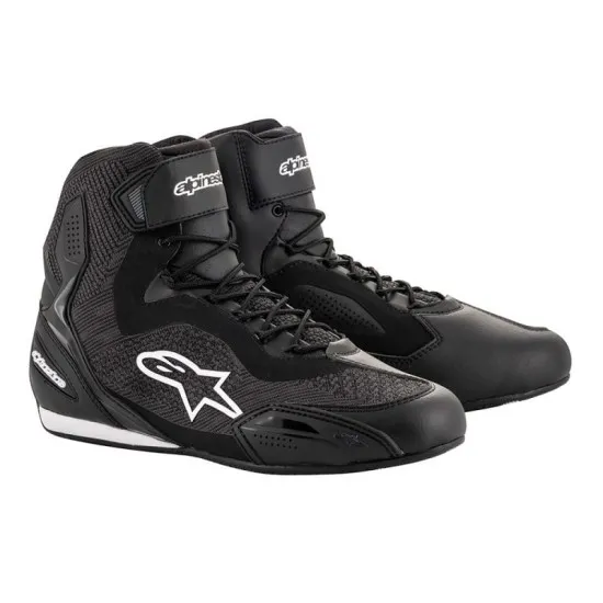 Мото боти ALPINESTARS FASTER-3 RIDEKNIT SH BLACK от микрофибър и плетена мрежа за комфорт и защита