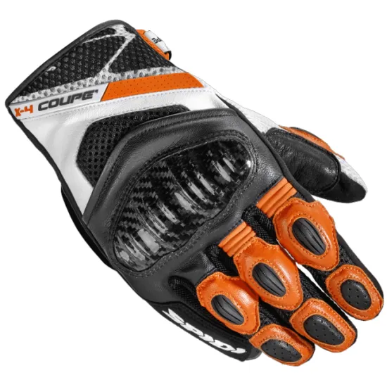 Мото ръкавици SPIDI X-4 COUPE BLACK/ORANGE - Кожени ръкавици за мотор от марка SPIDI