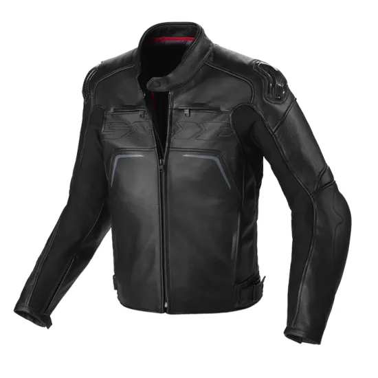 Кожено яке SPIDI CARBO RIDER CE BLACK с карбонови протектори и италианска кожа