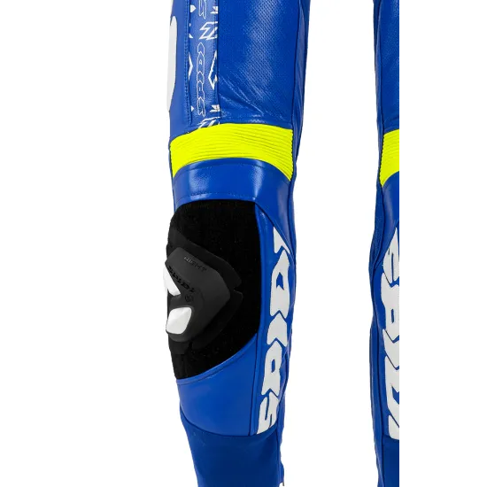 Кожен мото екип с гърбица SPIDI TRACK REPLICA EVO BLUE/YELLOW - Мото екипи от марка SPIDI