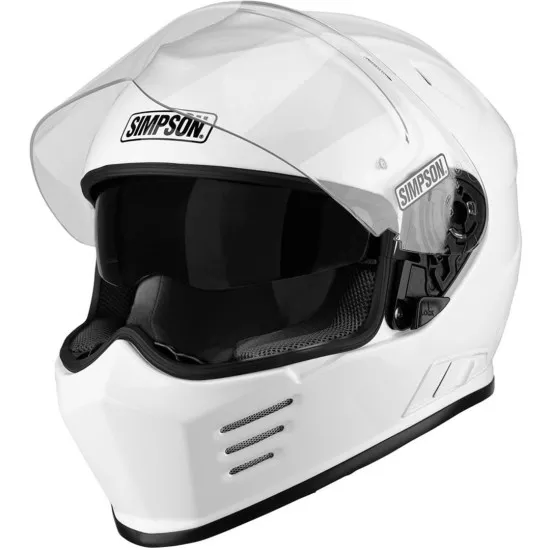 Каска Simpson Venom Solid Gloss White – безопасност и стил в едно