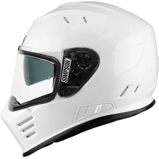 Каска Simpson Venom Solid Gloss White – безопасност и стил в едно