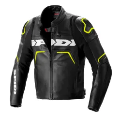 Кожено яке за мотор SPIDI EVORIDER 2 BLACK/FLUO YELLOW
