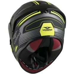 Спортна каска VEMAR HURRICANE LASER MATT SILVER/FLUO YELLOW