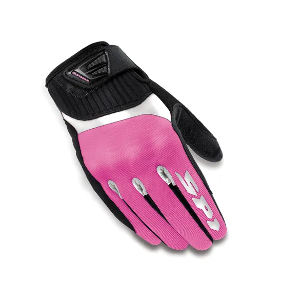 Дамски текстилни мото ръкавици SPIDI G-FLASH WHITE/PINK - Дамски текстилни ръкавици от марка SPIDI