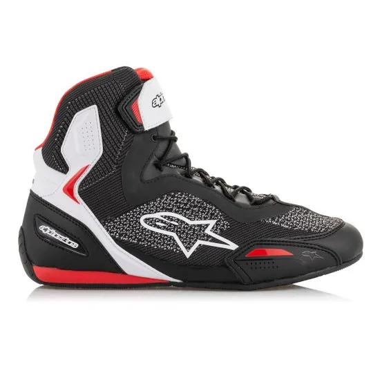 Мото боти ALPINESTARS FASTER-3 RIDEKNIT BLACK/WHITE/RED – Лекота и защита за пътувания и дълги карания