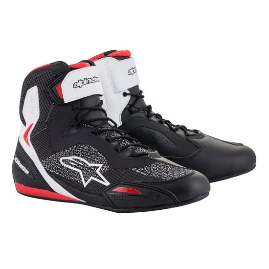 Мото боти ALPINESTARS FASTER-3 RIDEKNIT BLACK/WHITE/RED – Лекота и защита за пътувания и дълги карания