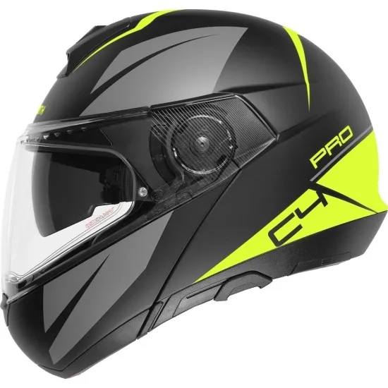 SCHUBERTH C4 PRO MERAK BLACK/GRAY/YELLOW – високотехнологична мото каска с перфектен комфорт