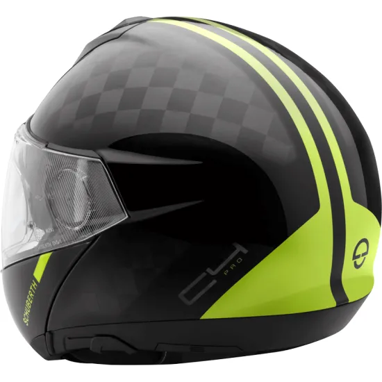 SCHUBERTH C4 PRO CARBON BLACK/NEON YELLOW – премиум каска с иновации за комфорт и безопасност
