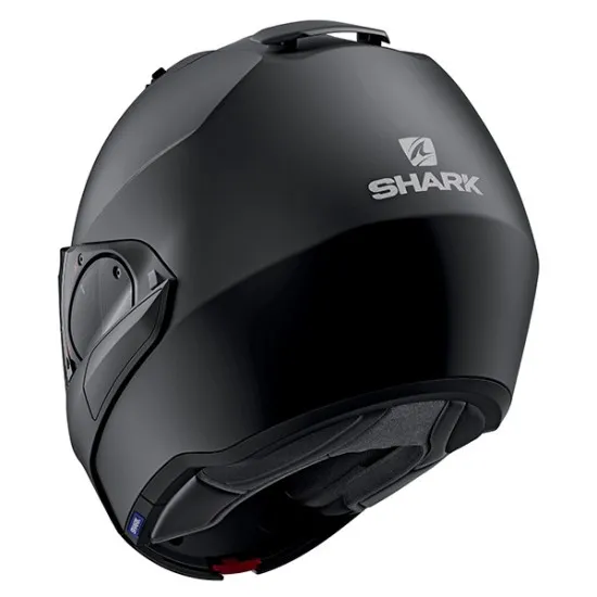 SHARK EVO-ES BLANK BLACK MAT модуларна каска за мотоциклетисти