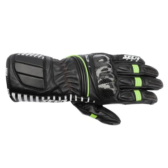 Дамски ръкавици SECA MERCURY IV BLACK/FLUO - Дамски кожени ръкавици от марка SECA