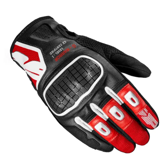 Мото ръкавици SPIDI G-WARRIOR BLACK/RED - Кожени ръкавици за мотор от марка SPIDI
