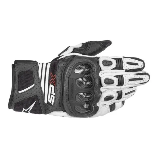 Ръкавици ALPINESTARS SP-X AIR CARBON V2 BLACK/WHITE - Кожени ръкавици за мотор от марка Alpinestars