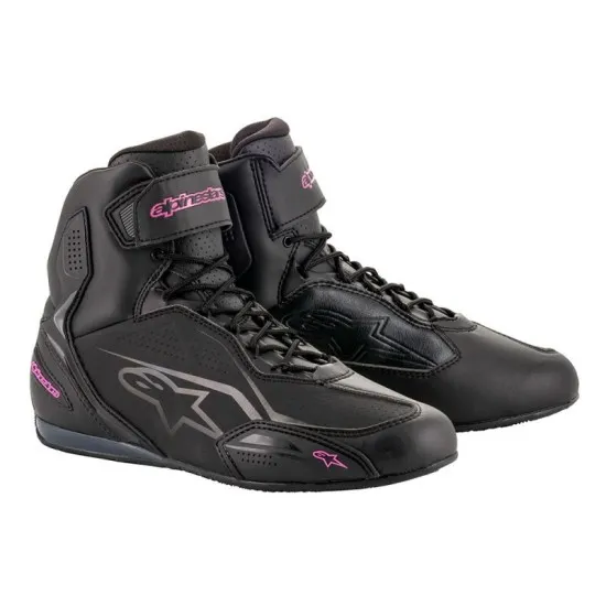 Дамски мото боти ALPINESTARS STELLA FASTER-3 BLACK/FUCHSIA - Дамски боти за мотор от марка Alpinestars