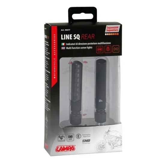 Задни мигачи/светлини Line SQ  - 12V LED - 90477 - Мото светлини от марка Lampa