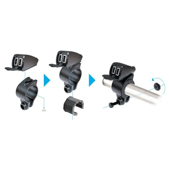 Зарядно устойчиво Usb-Fix Trek Ultra Fast Charge - 5400 mA - 12/24V 38828 - Мото гараж от марка Lampa