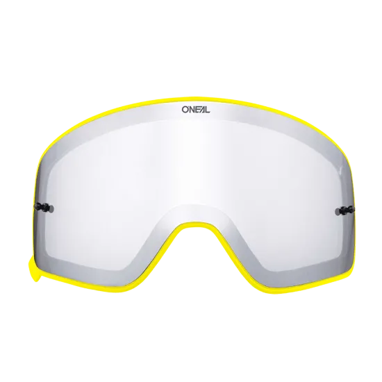 Магнитна плака за очила ONEAL B-50 YELLOW FRAME SILVER/MIRROR - Мотокрос очила от марка ONeal