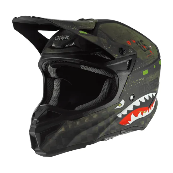 Мотокрос каска ONEAL 5SERIES WARHAWK BLACK/GREEN - Мотокрос каски от марка ONeal