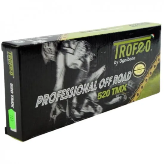 Мотокрос верига TROFEO 520TМX 120-звена TR520TMXG&G120 - Вериги и пиньони от марка TROFEO